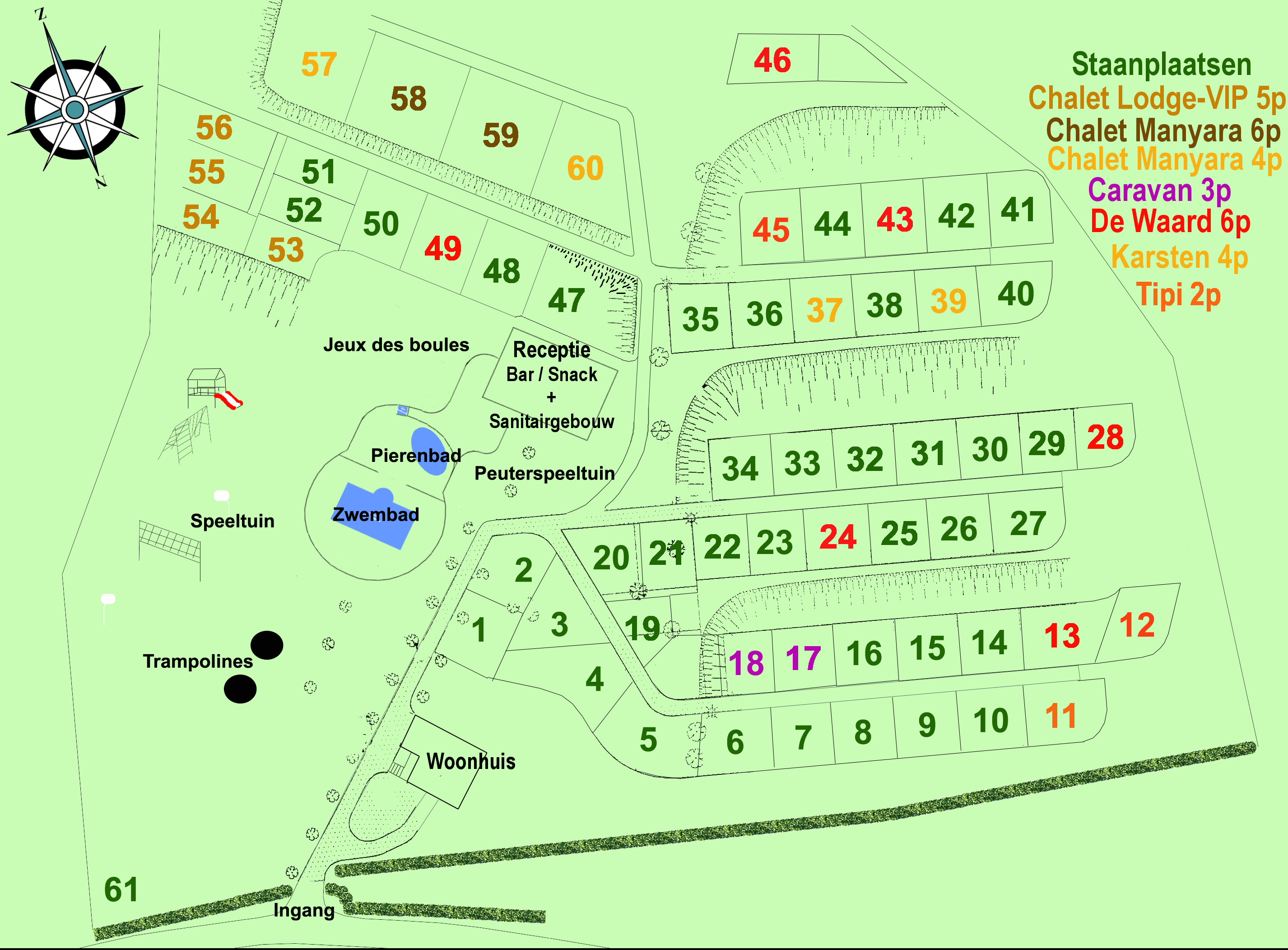 Plattegrond Camping Le Plo